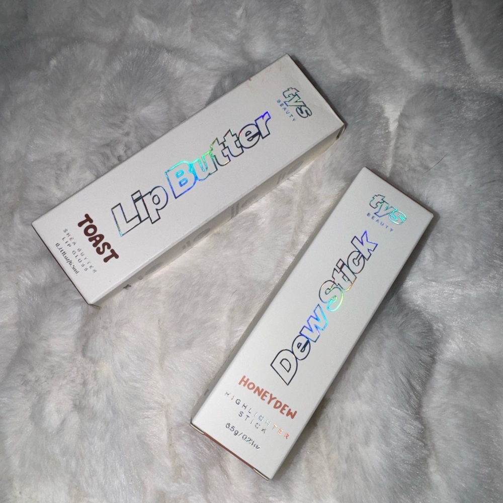 Tys Beauty Lip Butter in Toast & Highlighter Stick